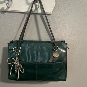 Green Leather Tote Bag